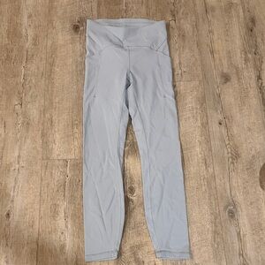 Lululemon Light Gray High-Waisted Leggings